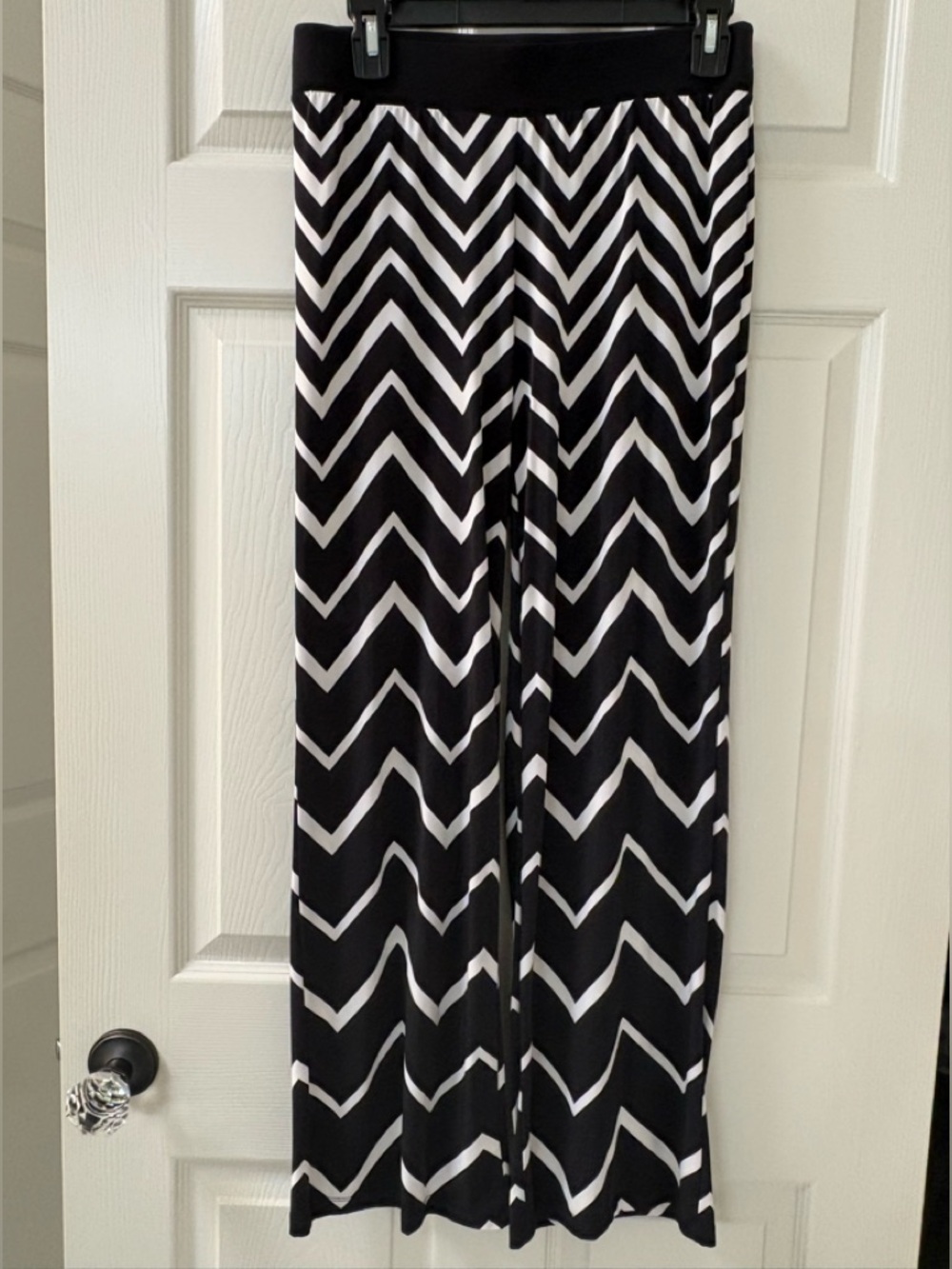 INC International Concepts Black & White Chevron Wide Leg Pants